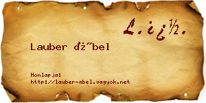 Lauber Ábel névjegykártya