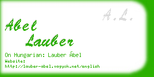 abel lauber business card