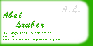 abel lauber business card